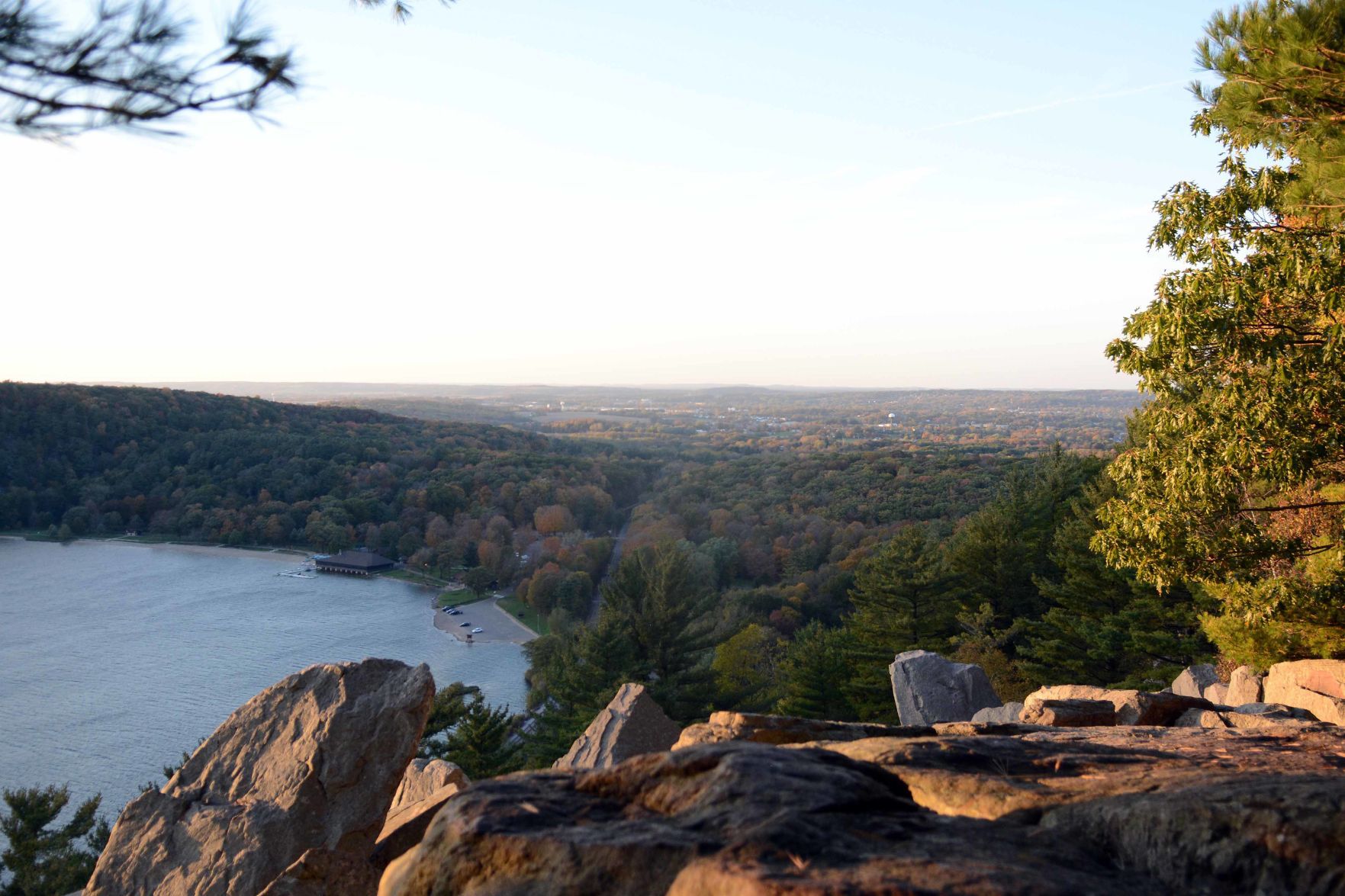 Devil's Lake shows autumn colors, Oct. 18